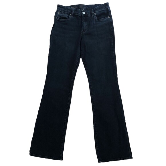 Kut from the Kloth Nicole Boot Cut Jeans Womens 10 32x34 Mid Rise Dark Wash Y2k - Picture 3 of 14
